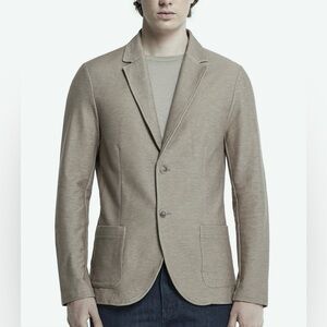 Falconeri Men's Gray Knit Blazer, Cotton, It 46, US S